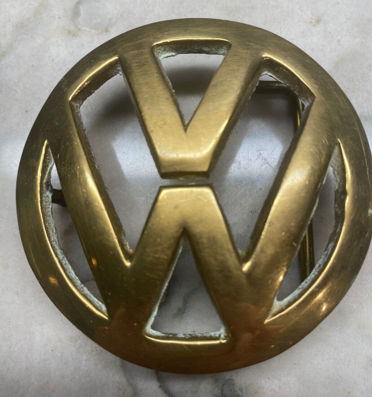 Vintage Volkswagen VW Belt Buckle  Solid Brass  #742