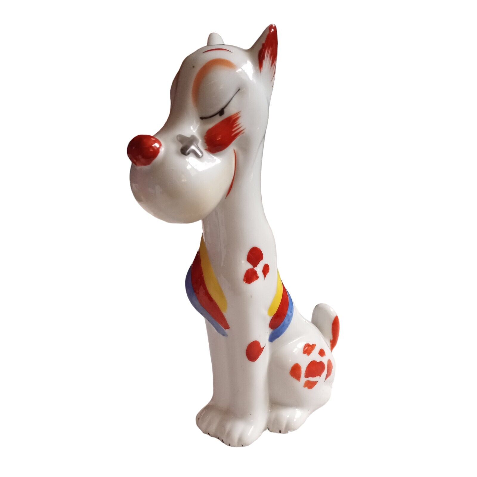 VTG Dog Figurine Made in Japan Dismal Desmond Cartoon Character Rainbow 8.25\