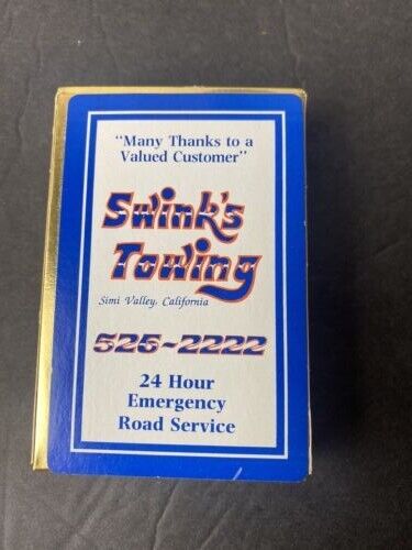 Vintage Swink\'s Towing Simi Valley California Playing Cards 
