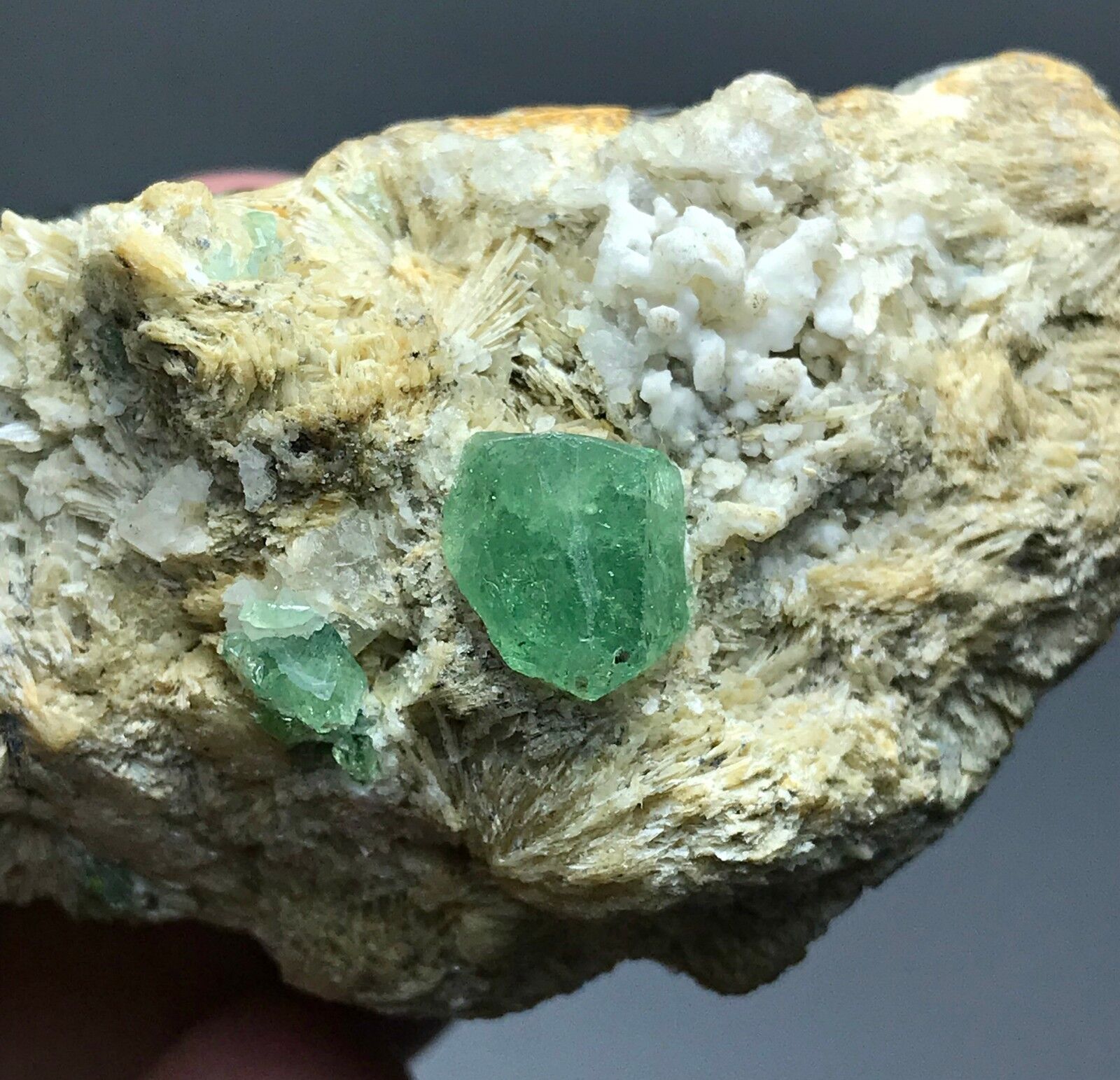 460 CT well terminated Green Garnet crystal on Matrix from Khost Afghanistan