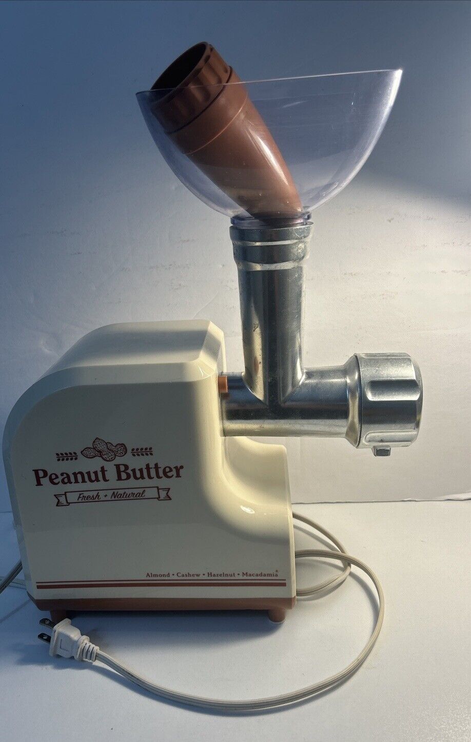 Nostalgia PBM500 Peanut Butter Machine Maker Electric ( Top Brown Cap Missing )