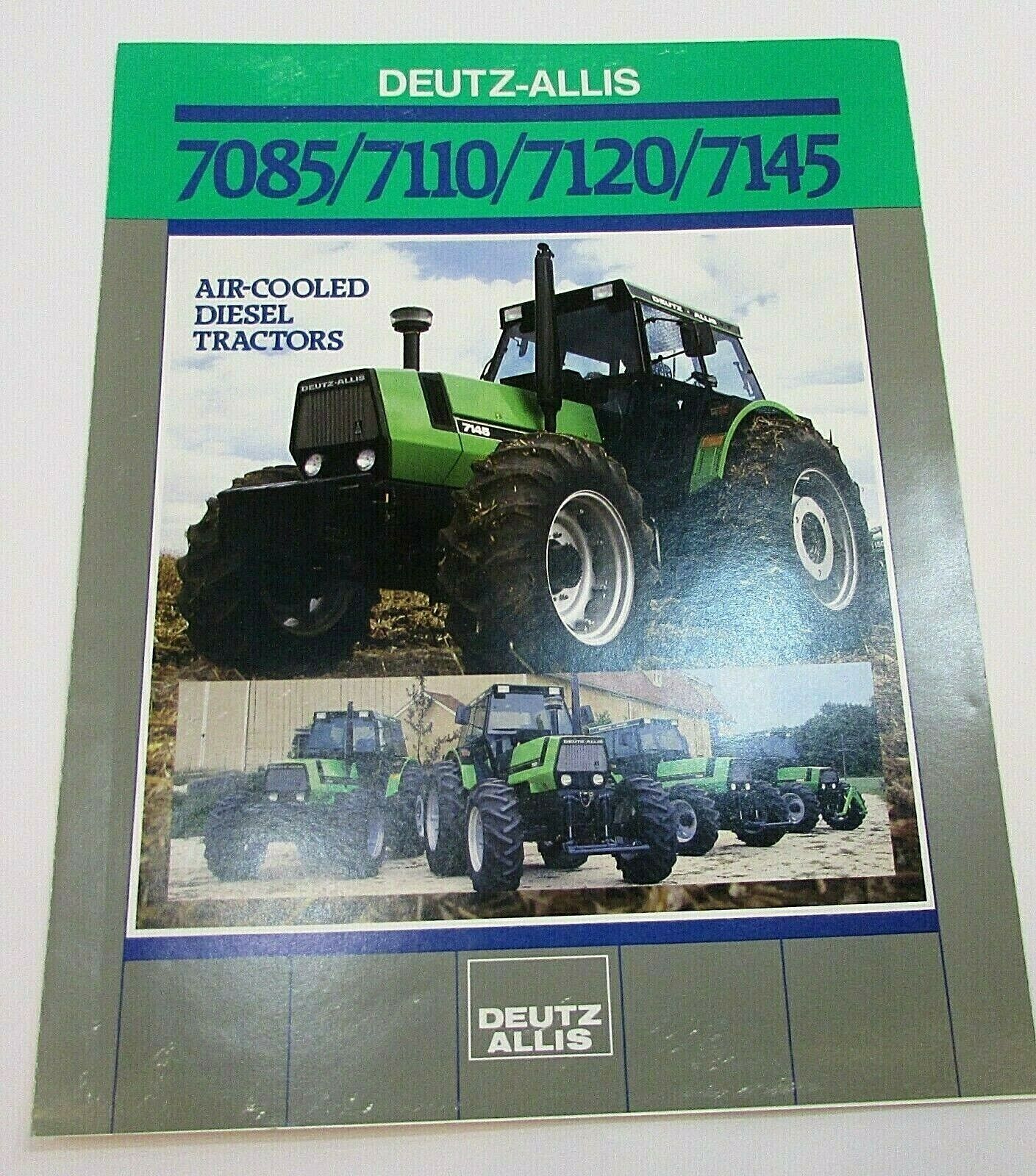 New Vintage 1980's Deutz Allis 7085 7110 7120 7145 Tractor Tri-fold Brochure