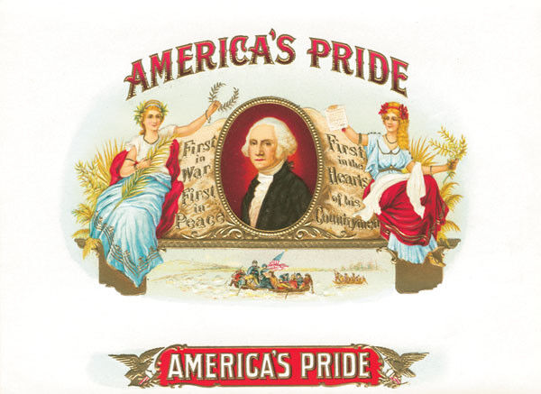 America\'s Pride - Cigar Box Label - Cigar Box Labels