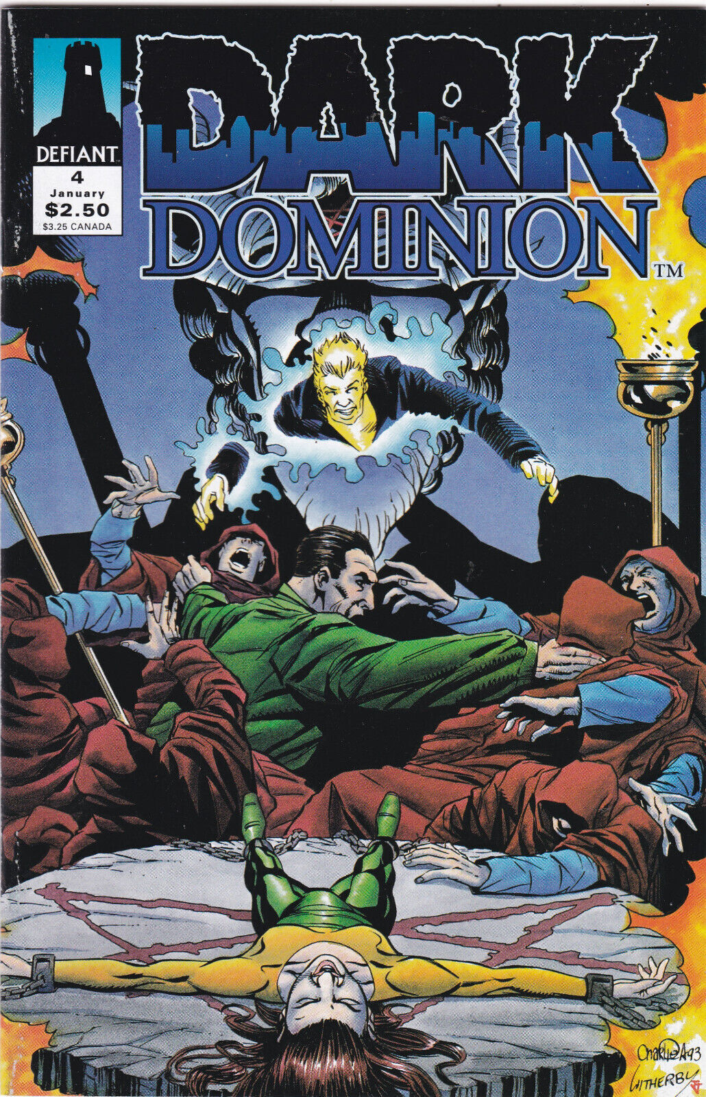 Defiant Comics Dark Dominion #4 Comic Book, High Grade