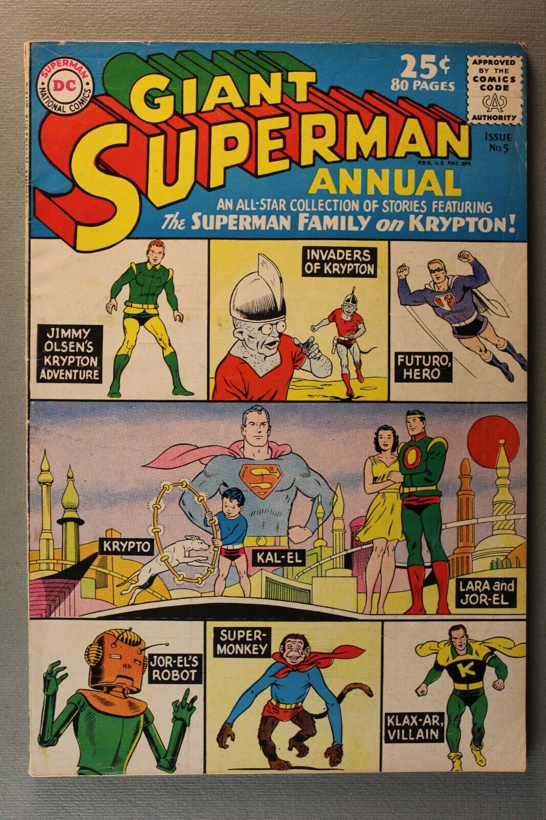 GIANT Superman Annual #5 ~ 80 Pages ~ 1962 