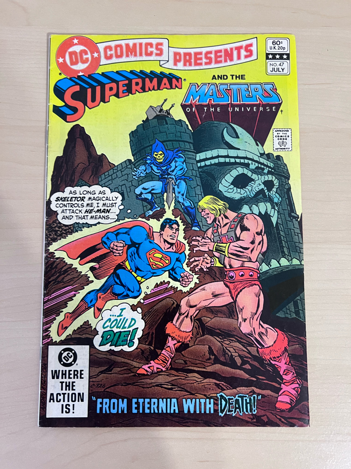 Vintage DC Comic Book SUPERMAN AND THE MASTERS OF THE UNIVERSE #47 July 1982