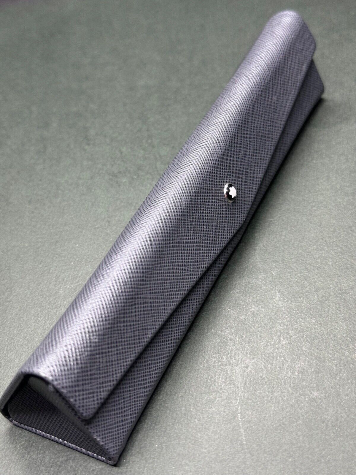 [Near MINT] MONTBLANC Sartorial Gray 116348 Pen Pouch Leather