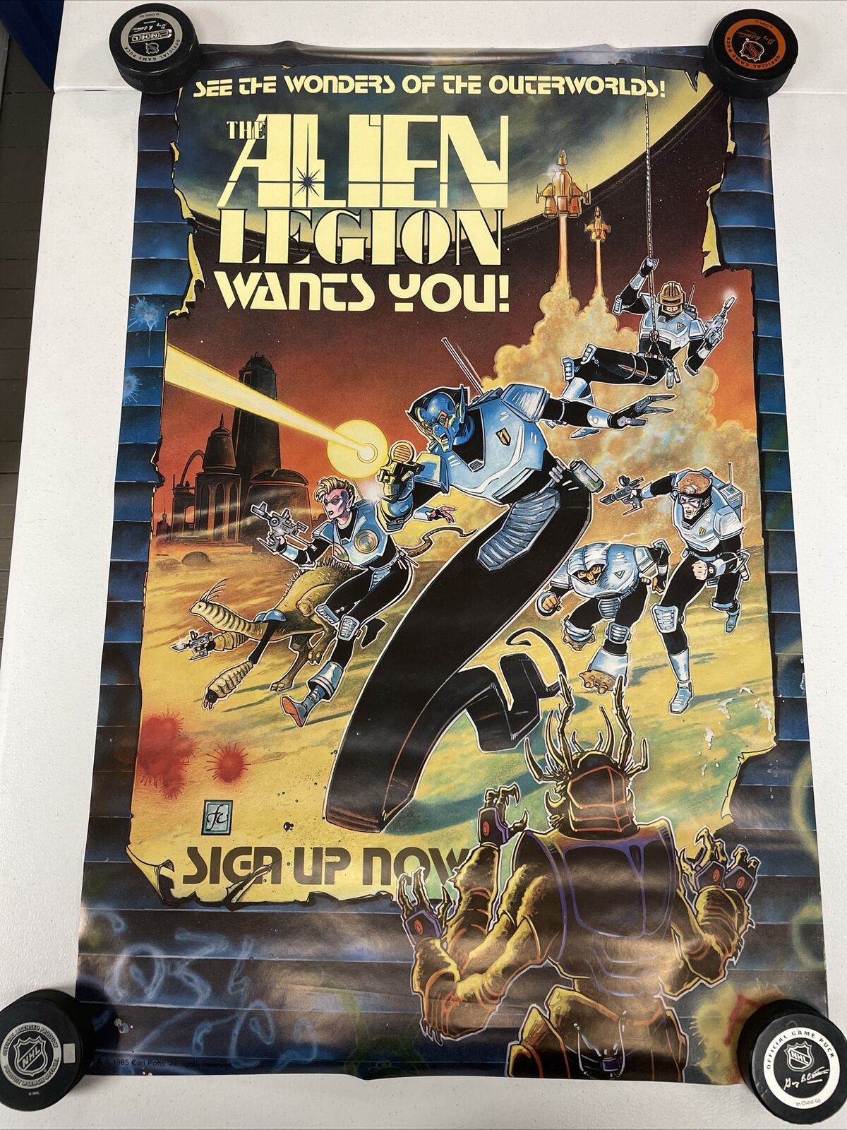 Vintage 1985 Alien Legion Epic Comics Poster 22x34 Carl Potts Science Fiction
