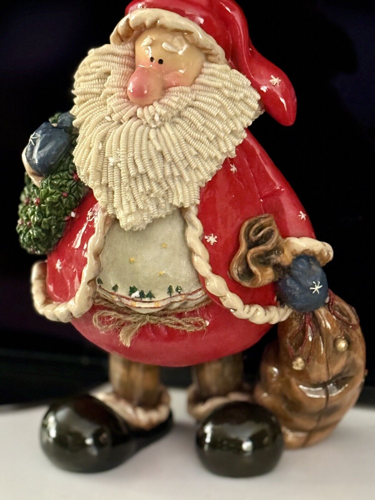 Vintage Kirkland\'s Clause & Co. Santa  Clause Christmas Ceramic Figurines Xmas