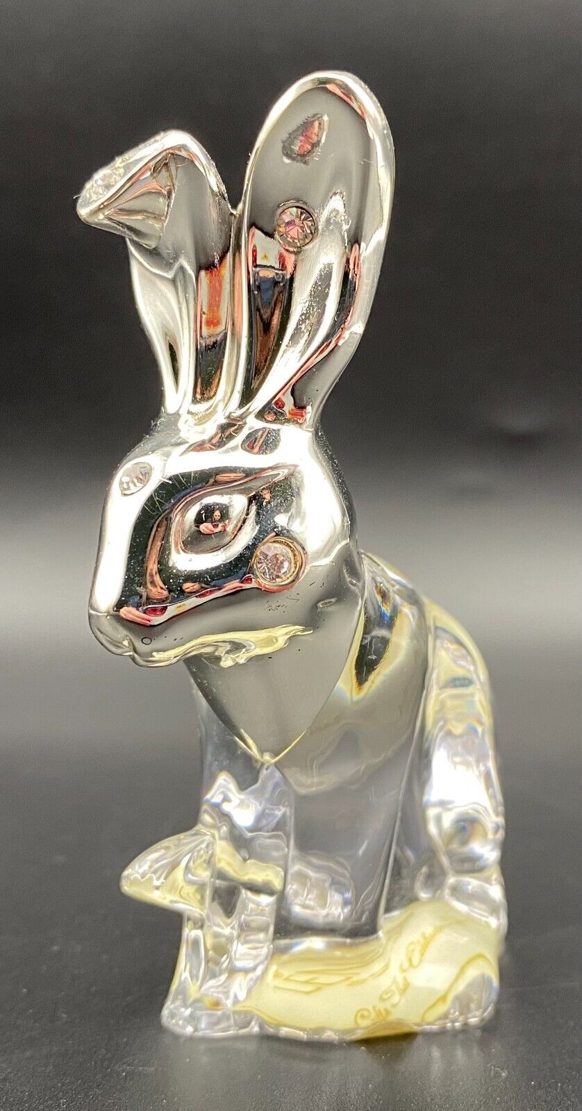 Lenox Pave Jewels Collections Full Lead Crystal Bunny Rabbit Figurine 4\