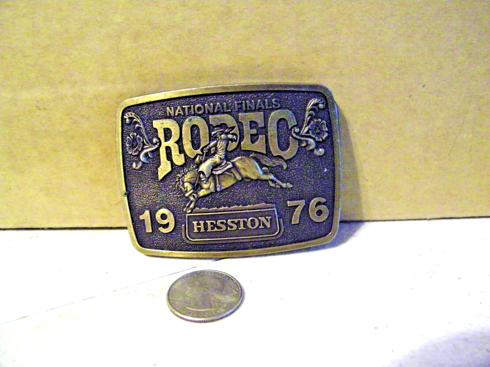 1976 Hesston NFR National Finals Rodeo Limited Edition Commemorative Belt Buckle