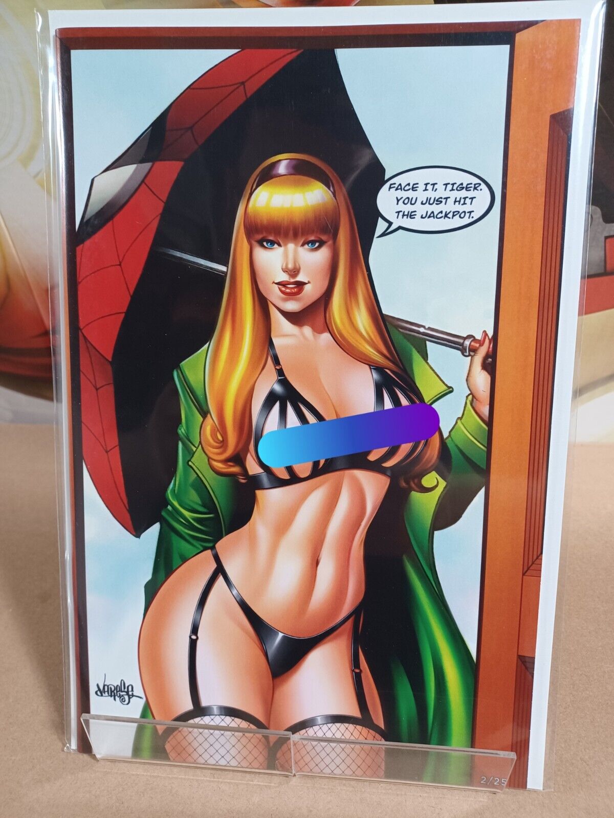 Gritty & Gorgeous Spider Gwen Stacy Jose Varese Virgin Limited 2 Of 25 Topless