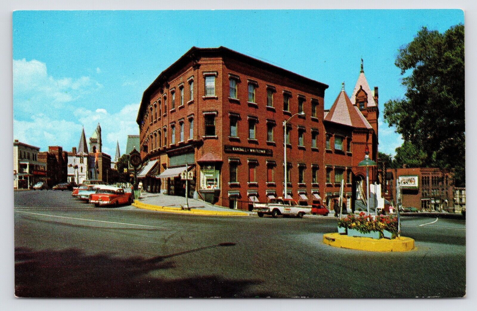 c1950s~St. Johnsbury Vermont VT~Main Street~Eastern Ave~Downtown~VTG Postcard