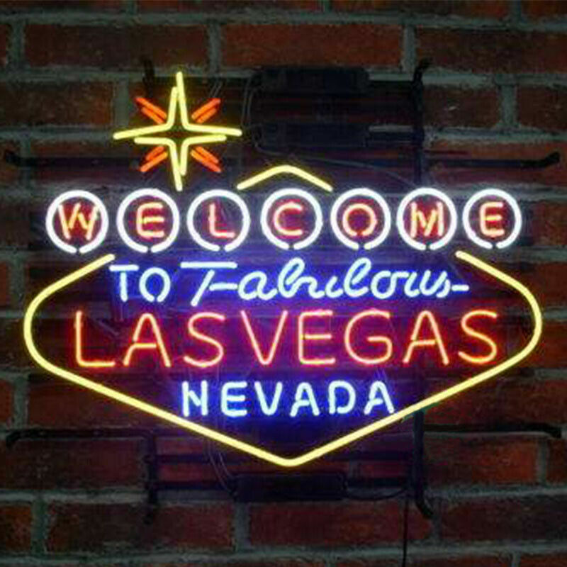 New Welcome to Fabulous Las Vegas Nevada Neon Light Sign Beer Bar Lamp 24\
