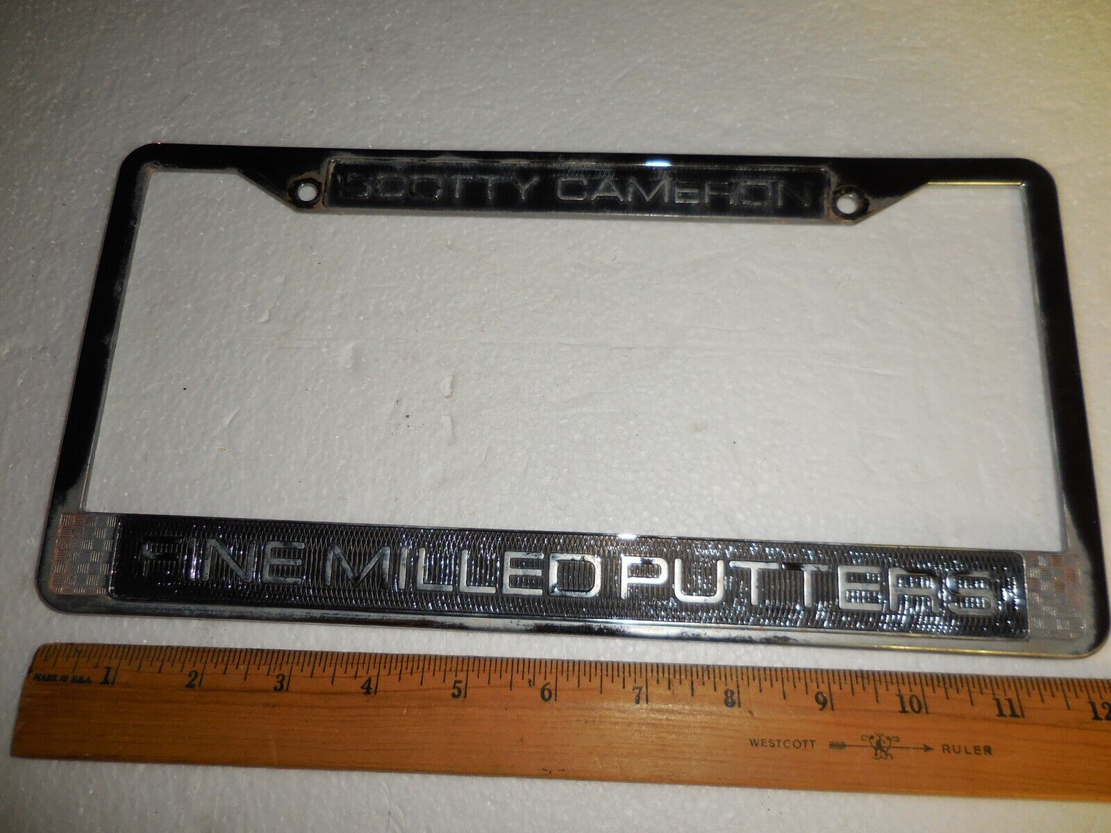 1) Scotty Cameron Fine Milled Putters License Plate Frame Golf Putting~used