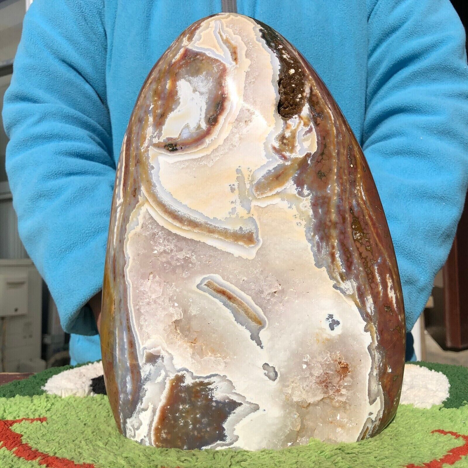 16.9LB Natural Ocean Stone Quartz Freedom Shape Crystal Mineral - Madagascar