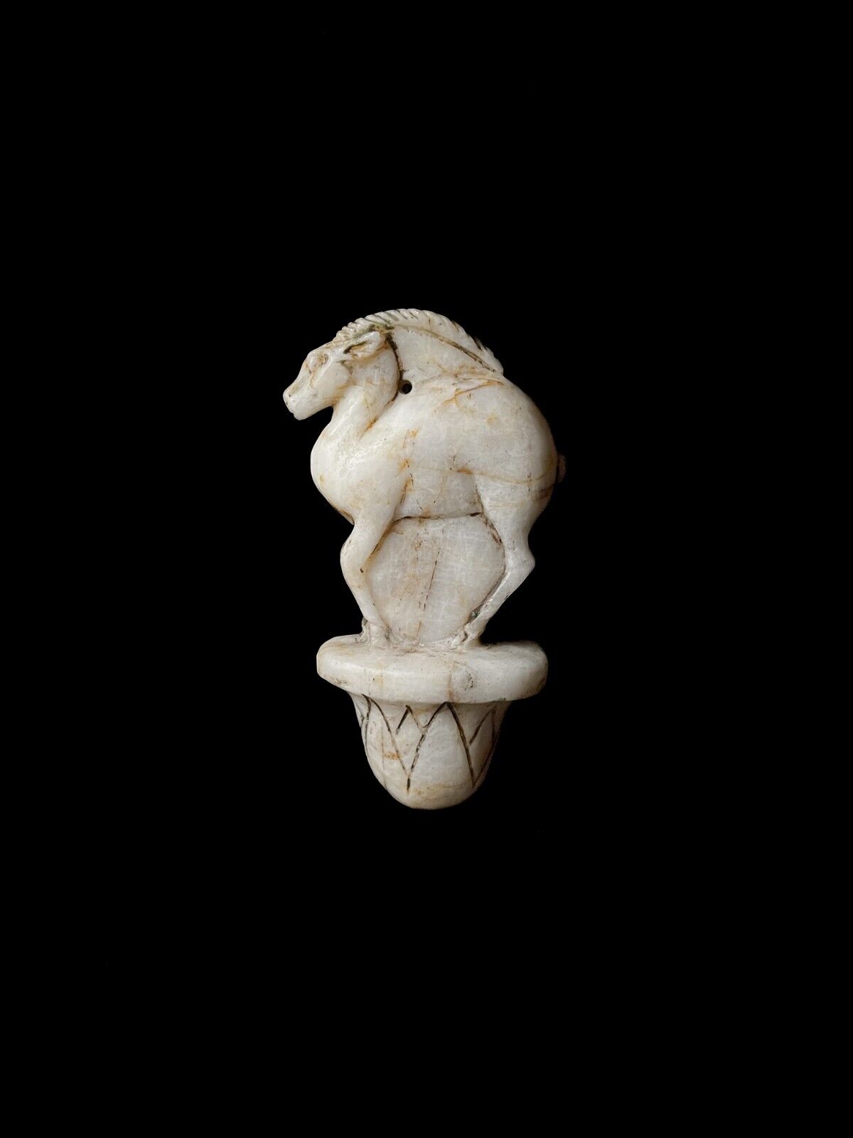 Hnn Amulet, Egyptian Deer Amulet charm, Deer pendant Necklace Hand-carved, Deer
