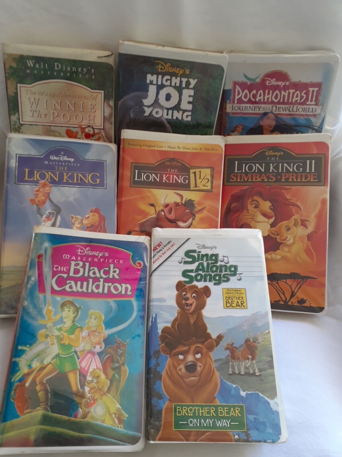 Walt Disney Masterpiece Collection Lot of 8 Home Video VHS Tapes Clamshell Lot#2