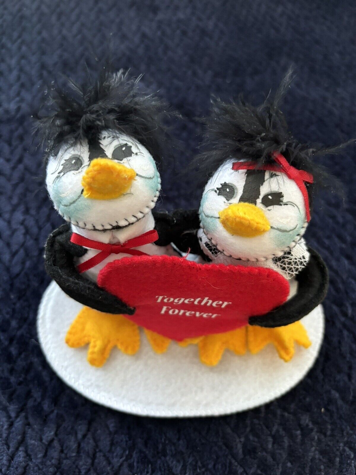 Annalee 2016 Valentines Day Pair of Penguins with Forever Together Sign Plush