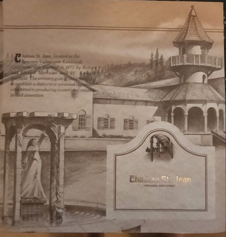 Vintage 1985 Brochure - Chateau St. Jean Winery Sonoma Kenwood California WINE