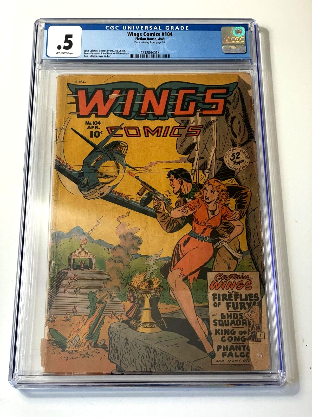 Wings Comics #104 1949 Fiction House Comic Book GGA Bob Lubbers CGC 0.5 PR