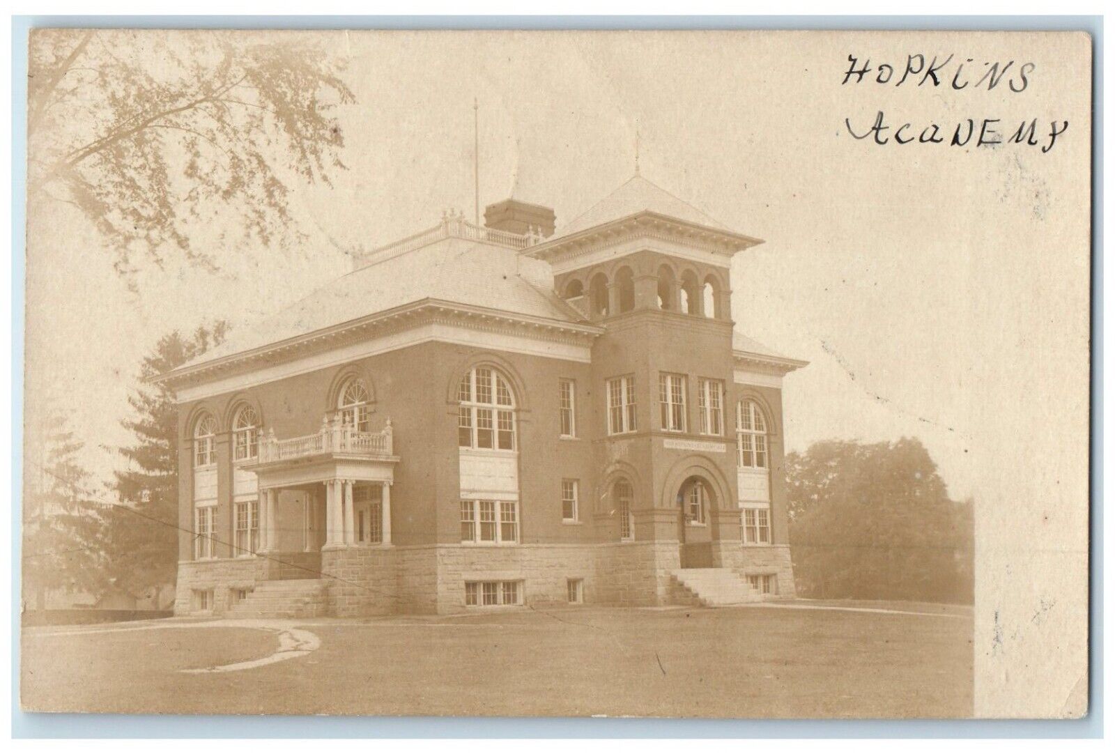 c1940\'s Hopkins Academy Hadley Massachusetts MA RPPC Photo Vintage Postcard
