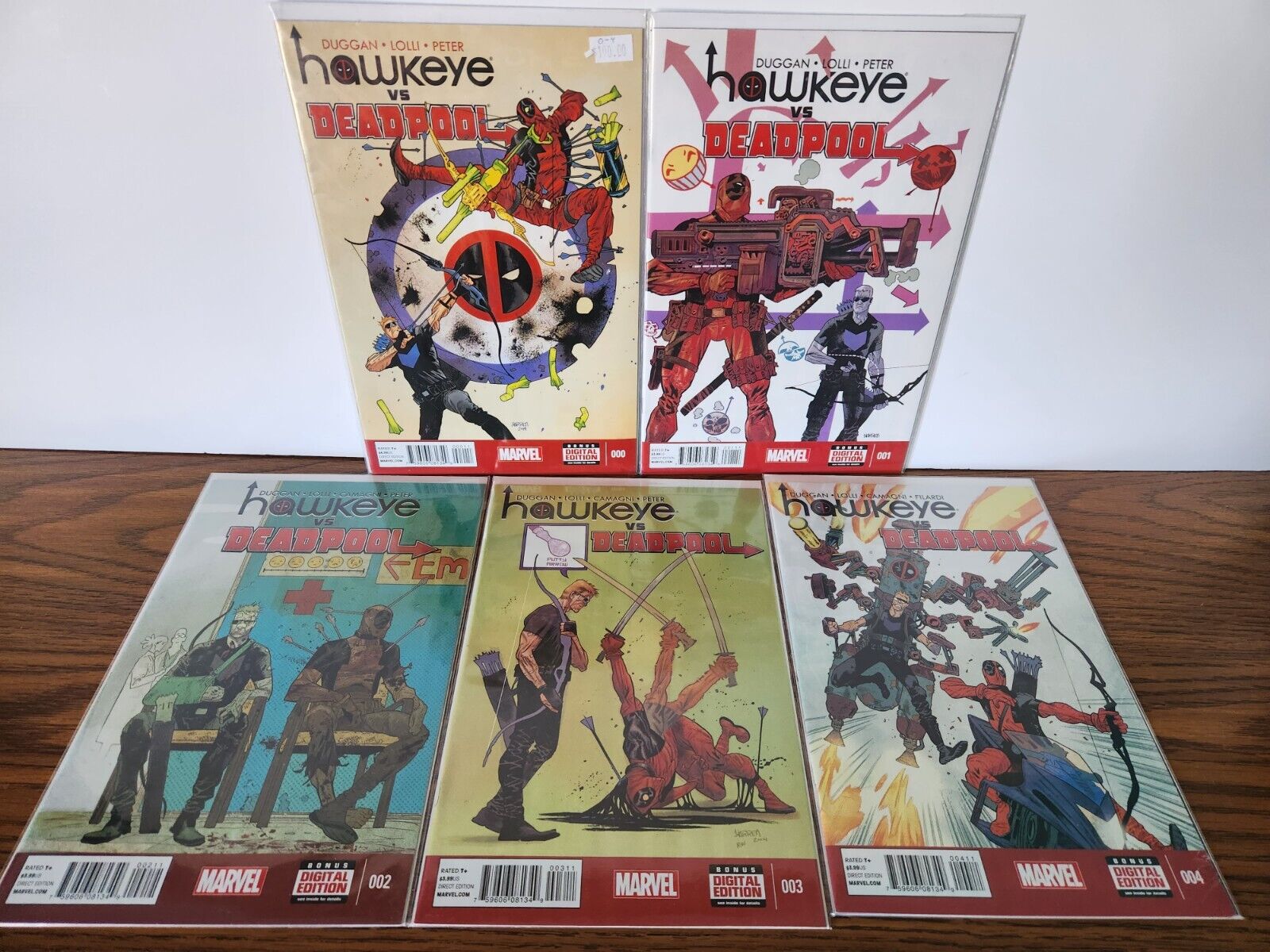 Hawkeye vs Deadpool #0 1 2 3 4 set Marvel Comic 1st Print 2014 NM spider gwen