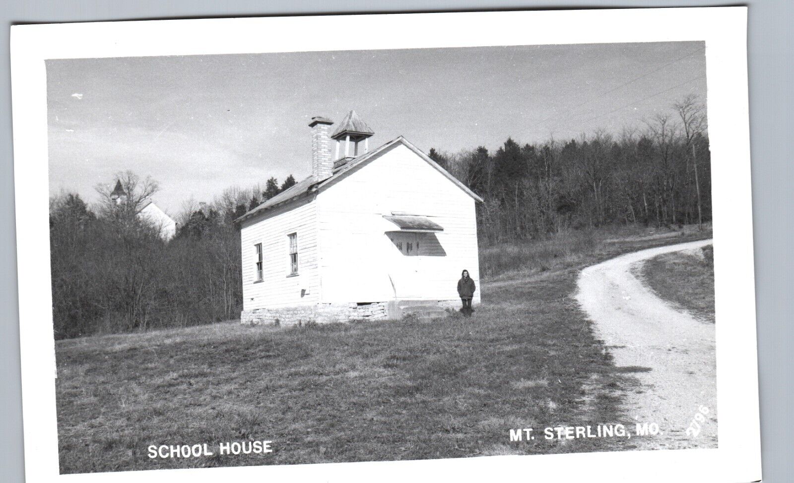SCHOOL HOUSE mount sterling mo real photo postcard rppc missouri gasconade