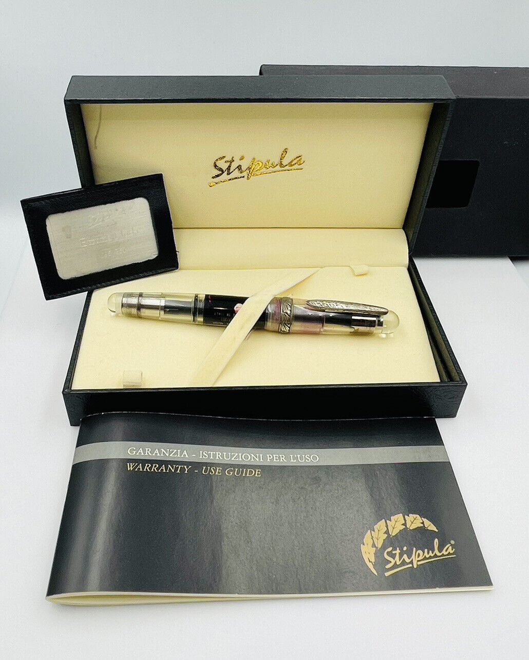 Stipula Etruria Nuda Sterling Silver & Clear Resin Limited Edition Fountain Pen