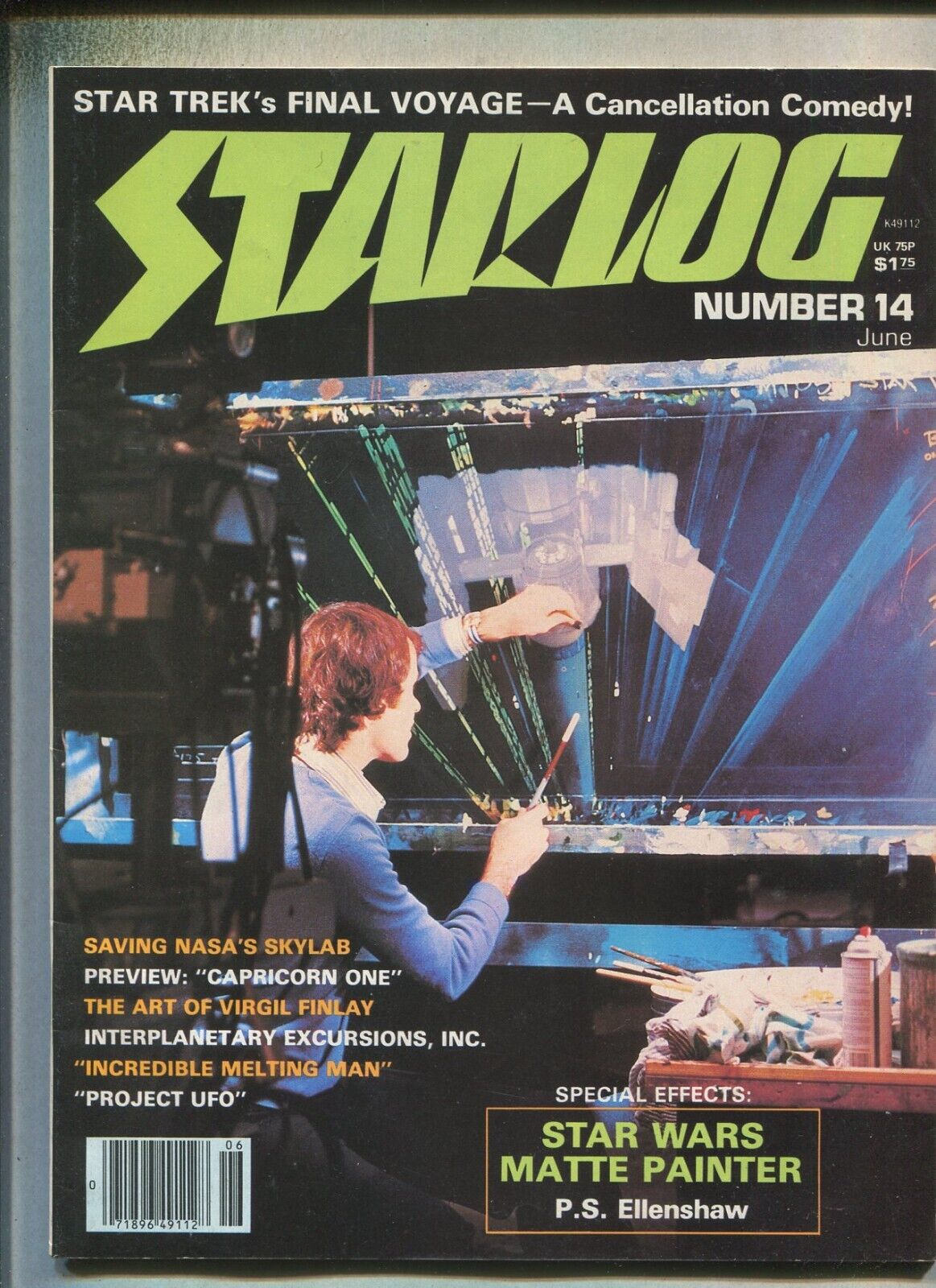 Starlog #14 June 1978 Star Wars Matte Printer, Star Trek   O\'Quinn Studios  EB9