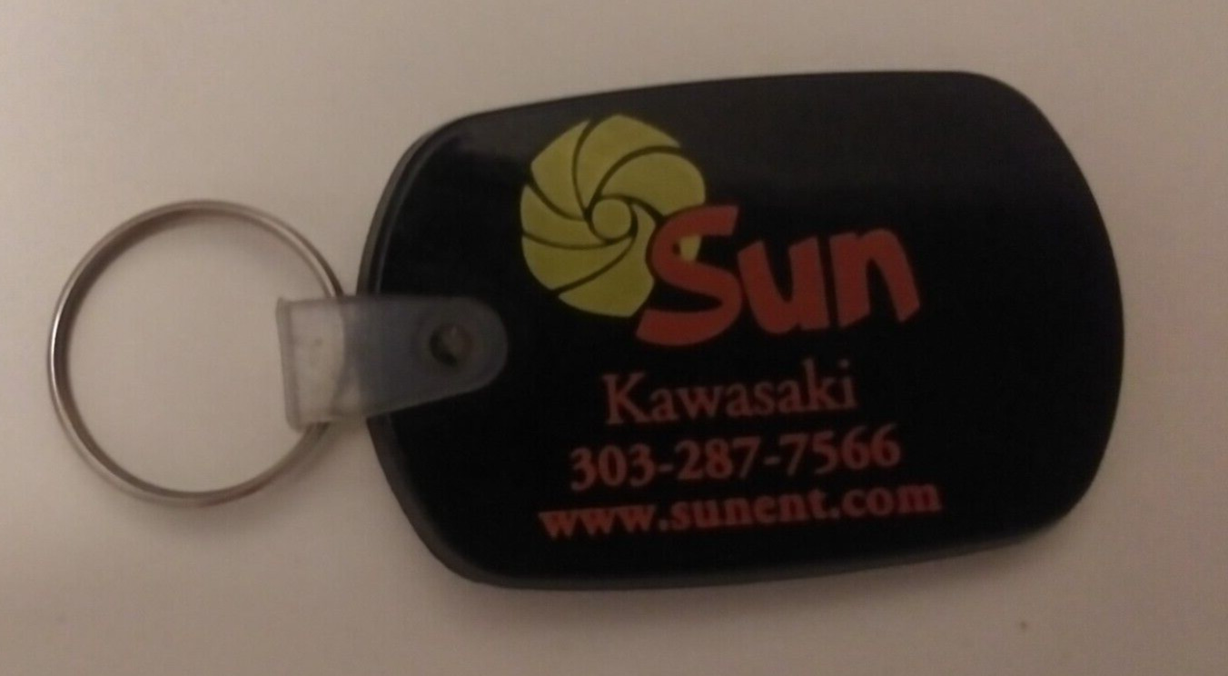 Vintage Sun Kawasaki Keychain