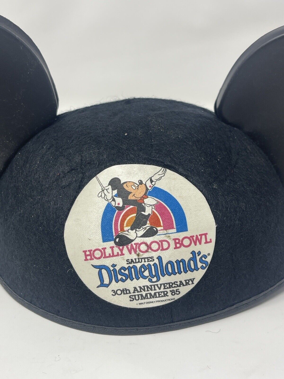 Vintage Walt Disney 30th Anniversary Summer Of 1985 Hollywood Bowl Ear Hat Set