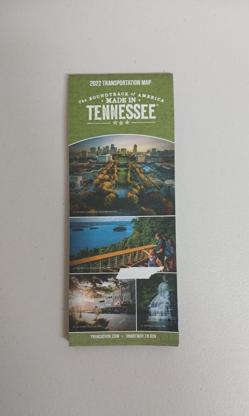 Tennessee Official Transportation Highway Road Map Volunteer State