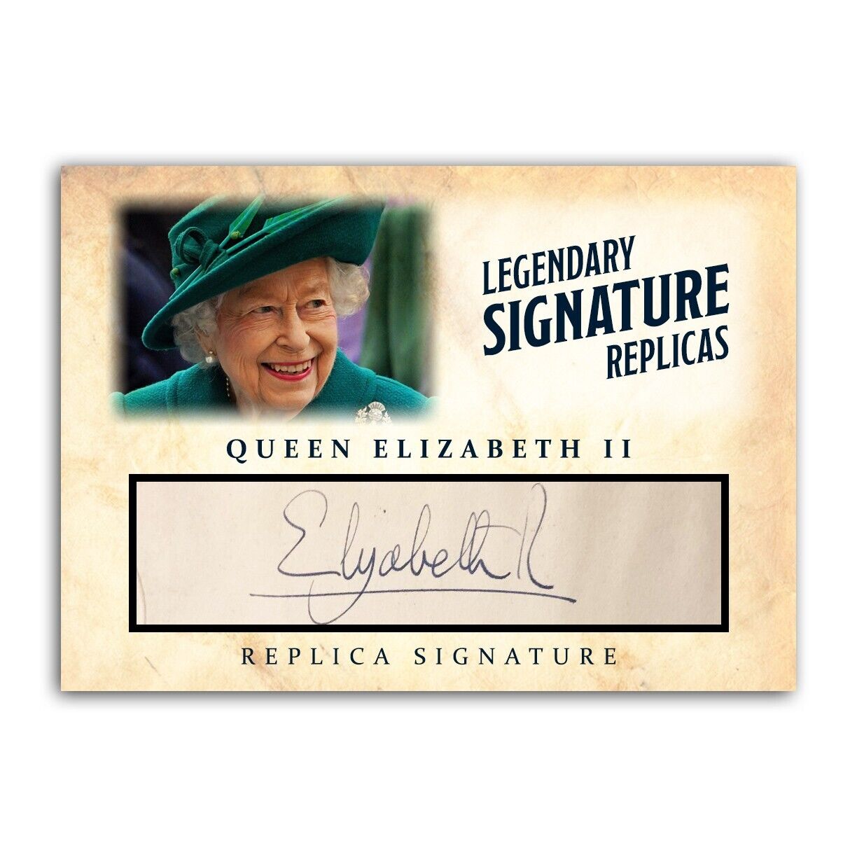 Queen Elizabeth II 2022 Autograph Collectible Britain Replica Signature Card