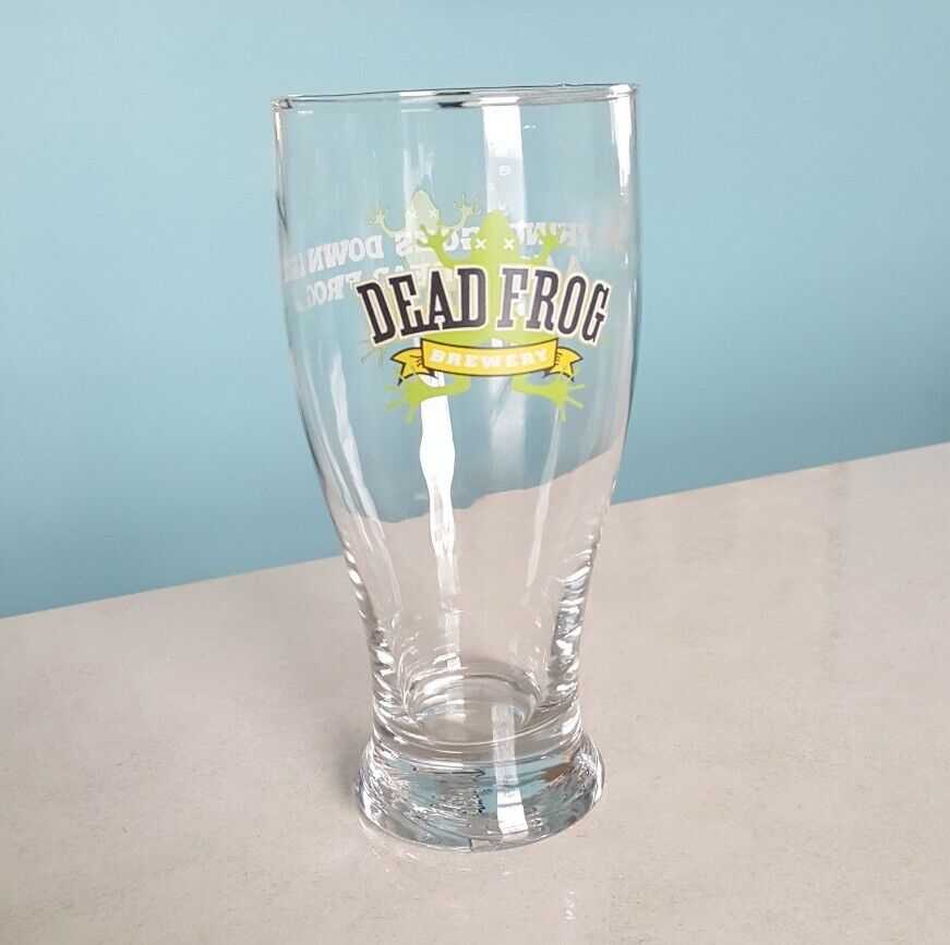 Dead Frog Beer Glass Hopeside Down Langley BC Canada