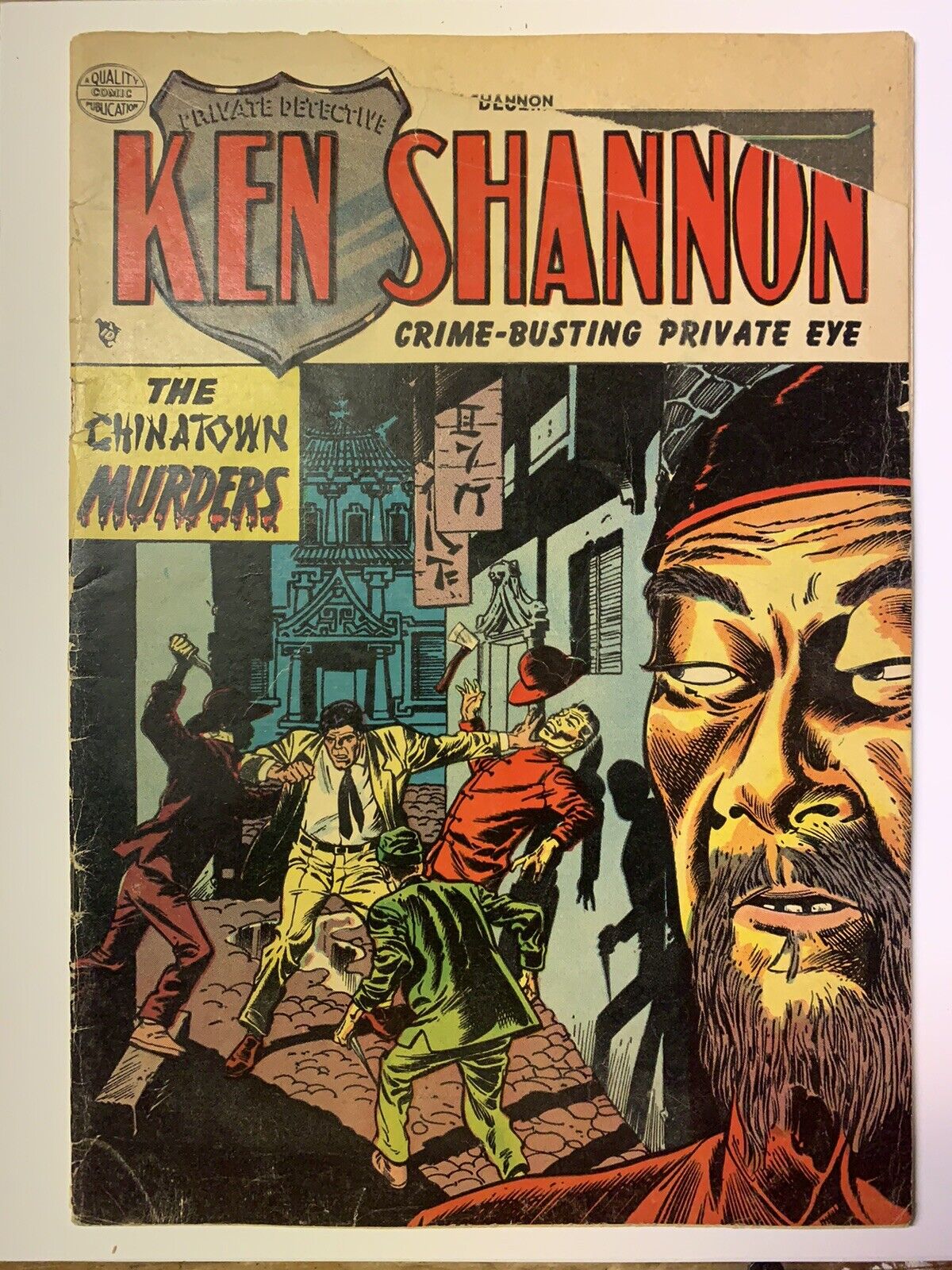 Ken Shannon #8/Golden Age Quality Comics/The Chinatown Murders/GD-