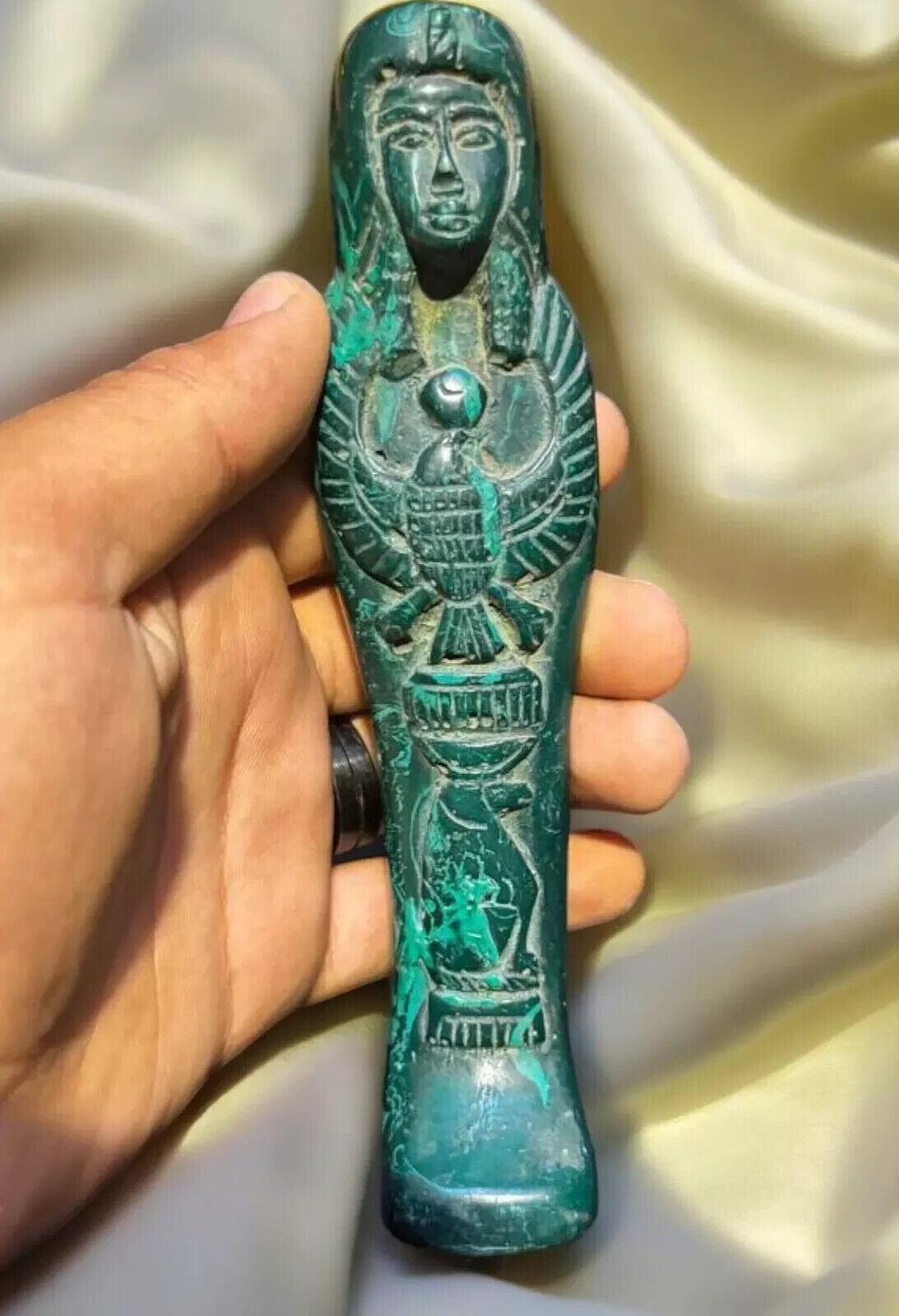 Authentic Ancient Egyptian Ushabti Statue - Rare Pharaonic Artifact, Handcrafted