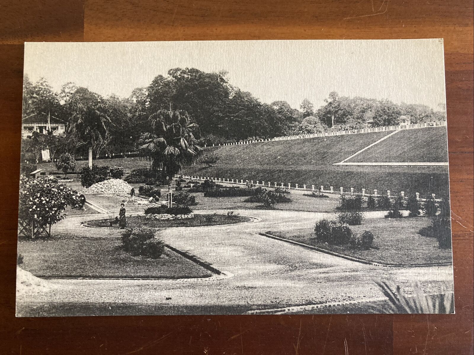 Vintage circa 1910 Real Photo Postcard Colonial Singapore - Thompson Reservoir.