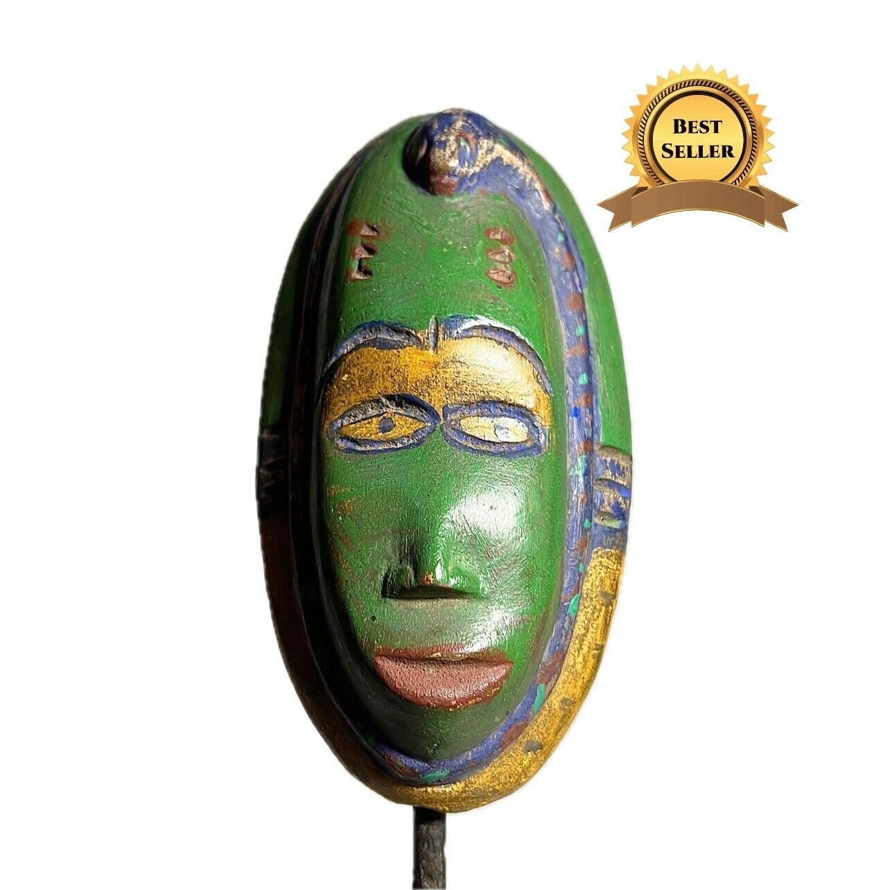 African Hand-carved small Dan mask, Iconic Tribal Mask Art Home Décor -1003