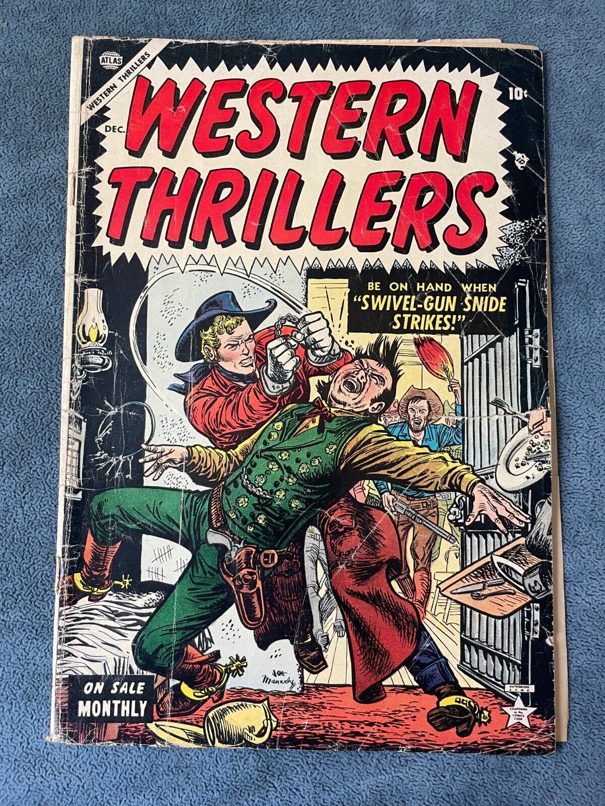 Western Thrillers #2 1954 Marvel Atlas Golden Age Comic Book Maneely Low Grade