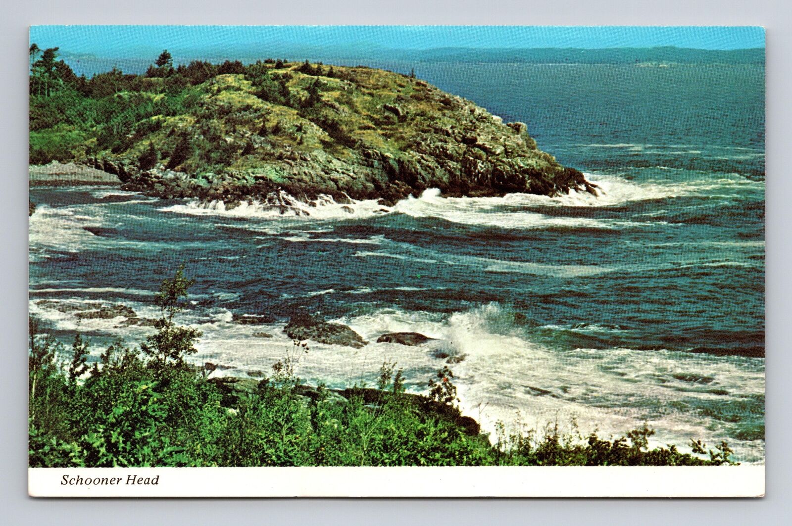 Postcard Bar Harbor ME Maine Schooner Head Acadia Nat\'l Park Beach