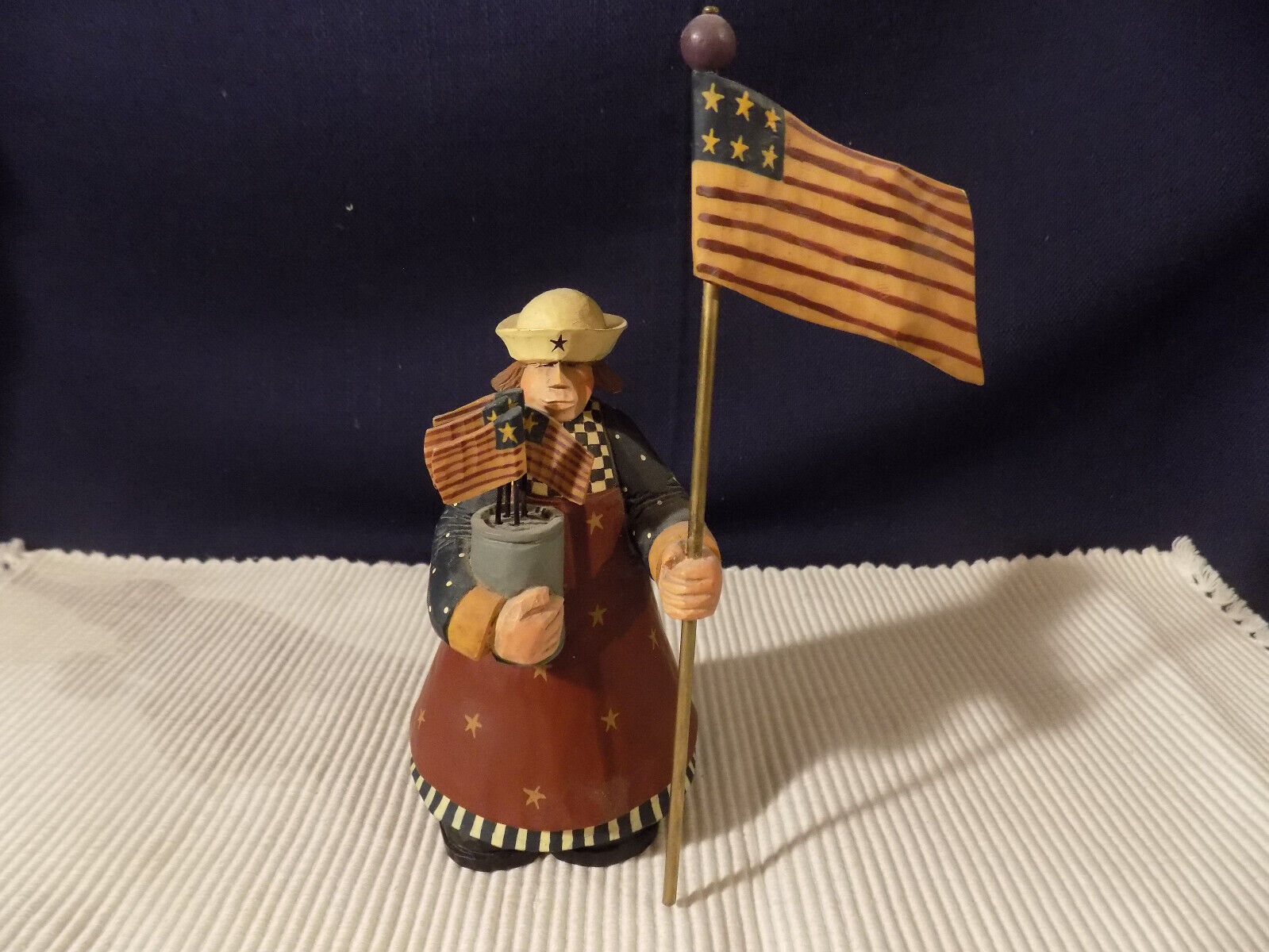 2001 WILLIERAY STUDIO  WW1329 GIRL WITH FLAGS FIGURINE - EXCELLENT