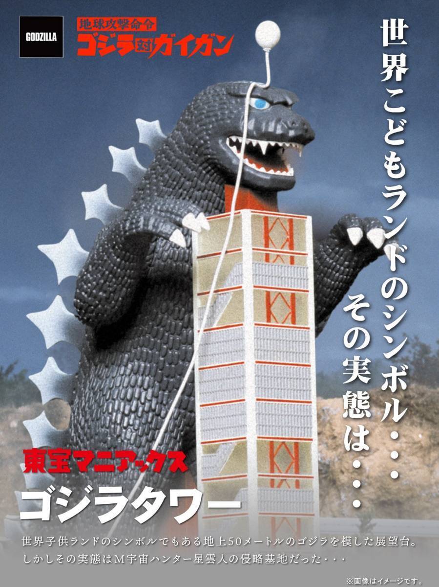 NEW Plex Toho Maniacs Godzilla Tower Godzilla vs Gigan Soft Vinyl Figure Japan