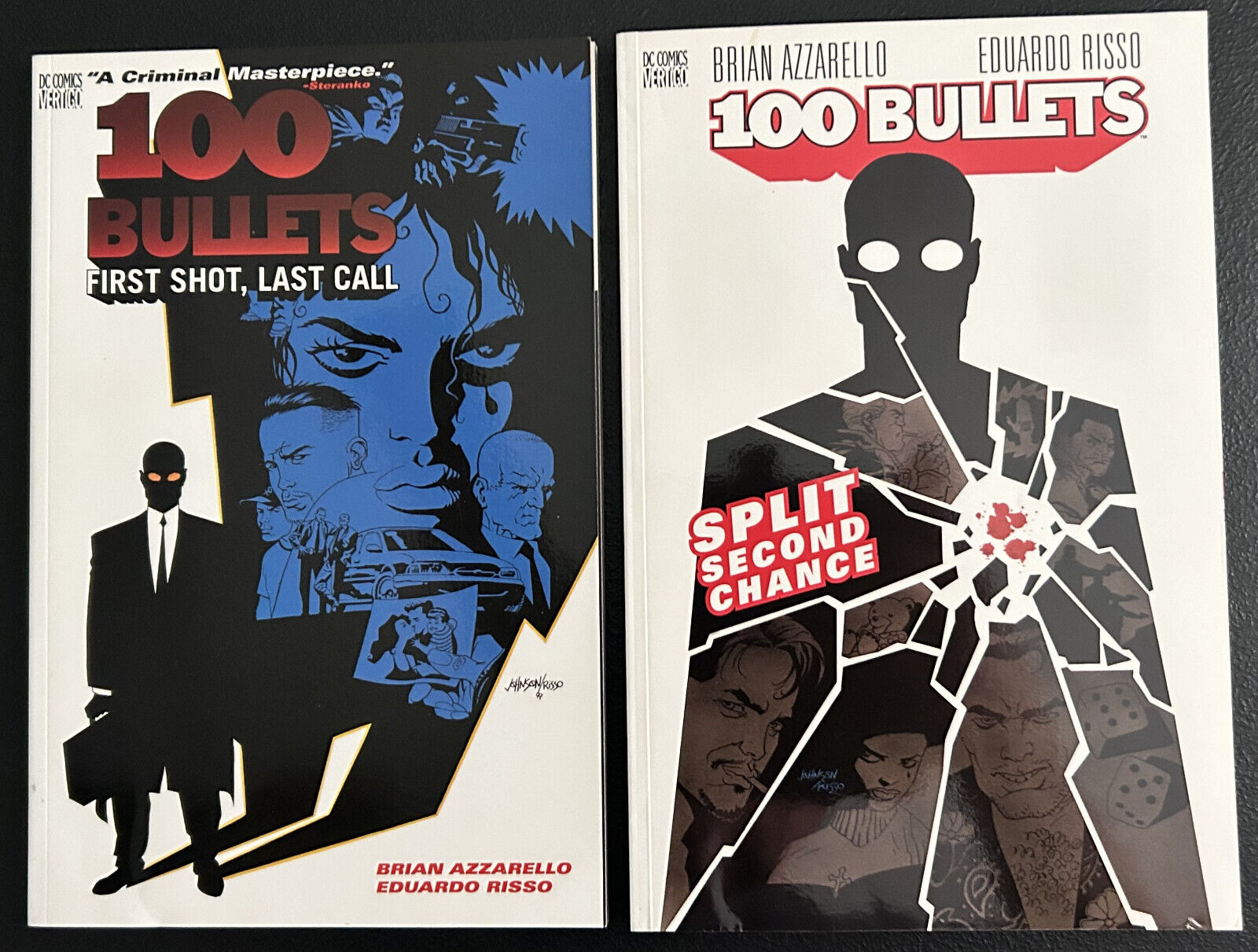 DC Vertigo Comics - 100 BULLETS TPB LOT OF 2 Brian Azzarello, Eduardo Risso