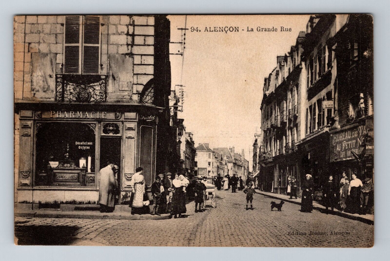 Alencon-France, La Grande Rue, Vintage Postcard