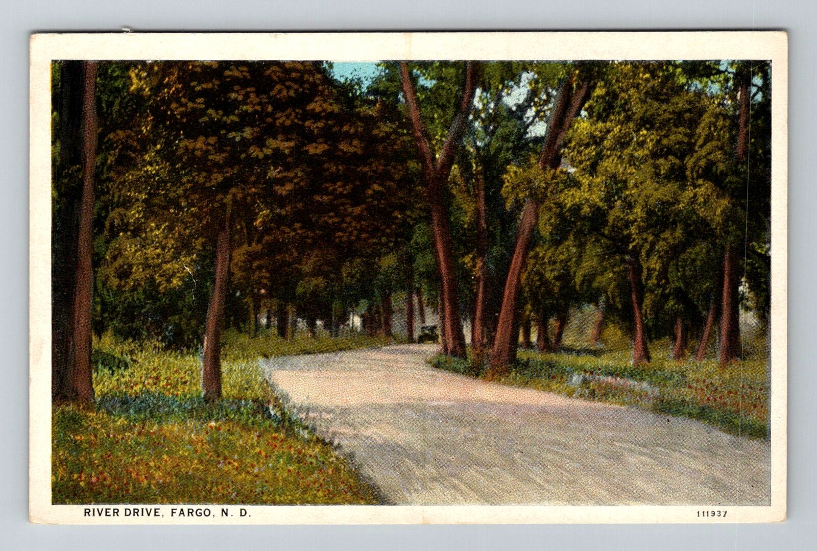 Fargo ND-North Dakota, River Drive, Vintage Postcard