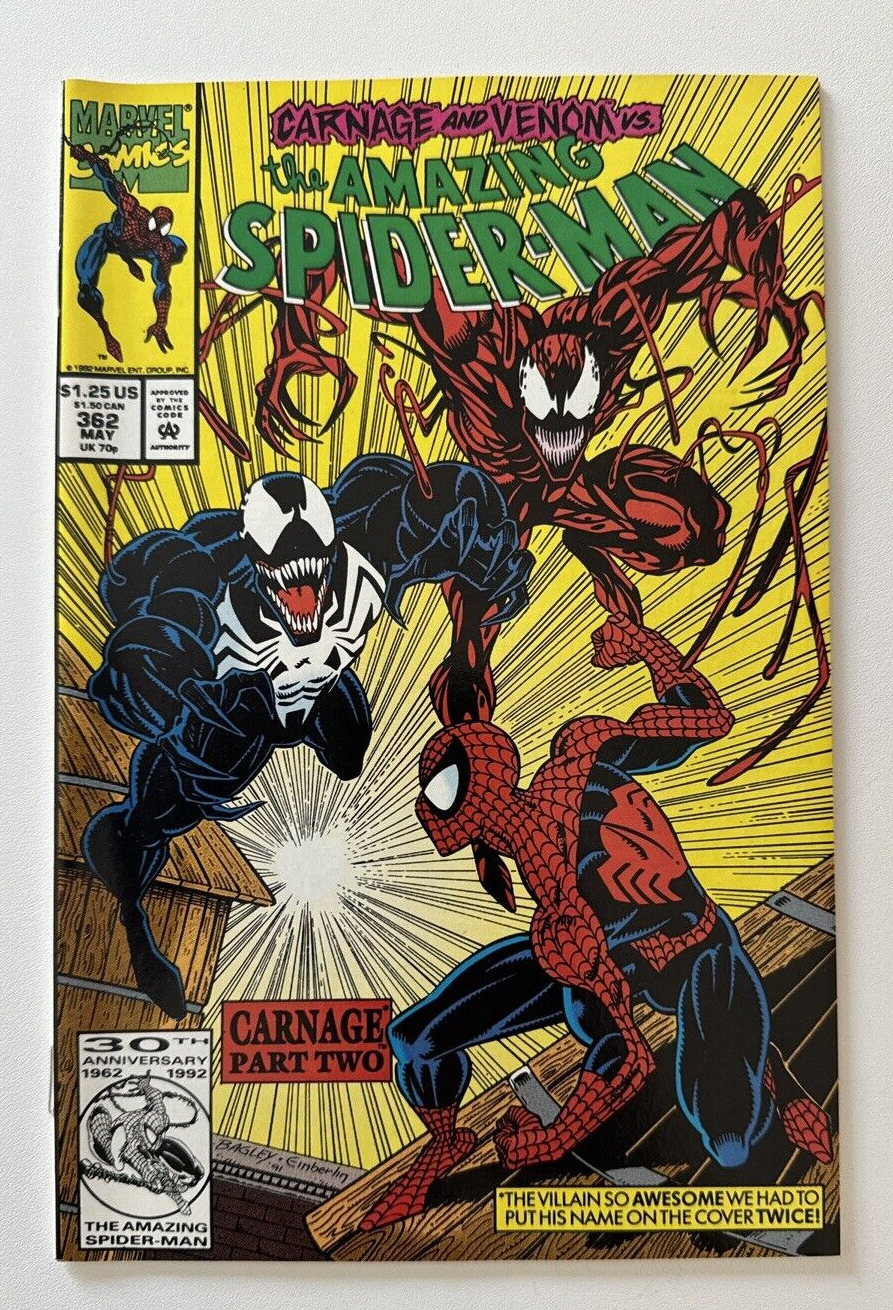 Amazing Spider-Man #362 2nd Full Carnage Appearance Marvel Comics 1992