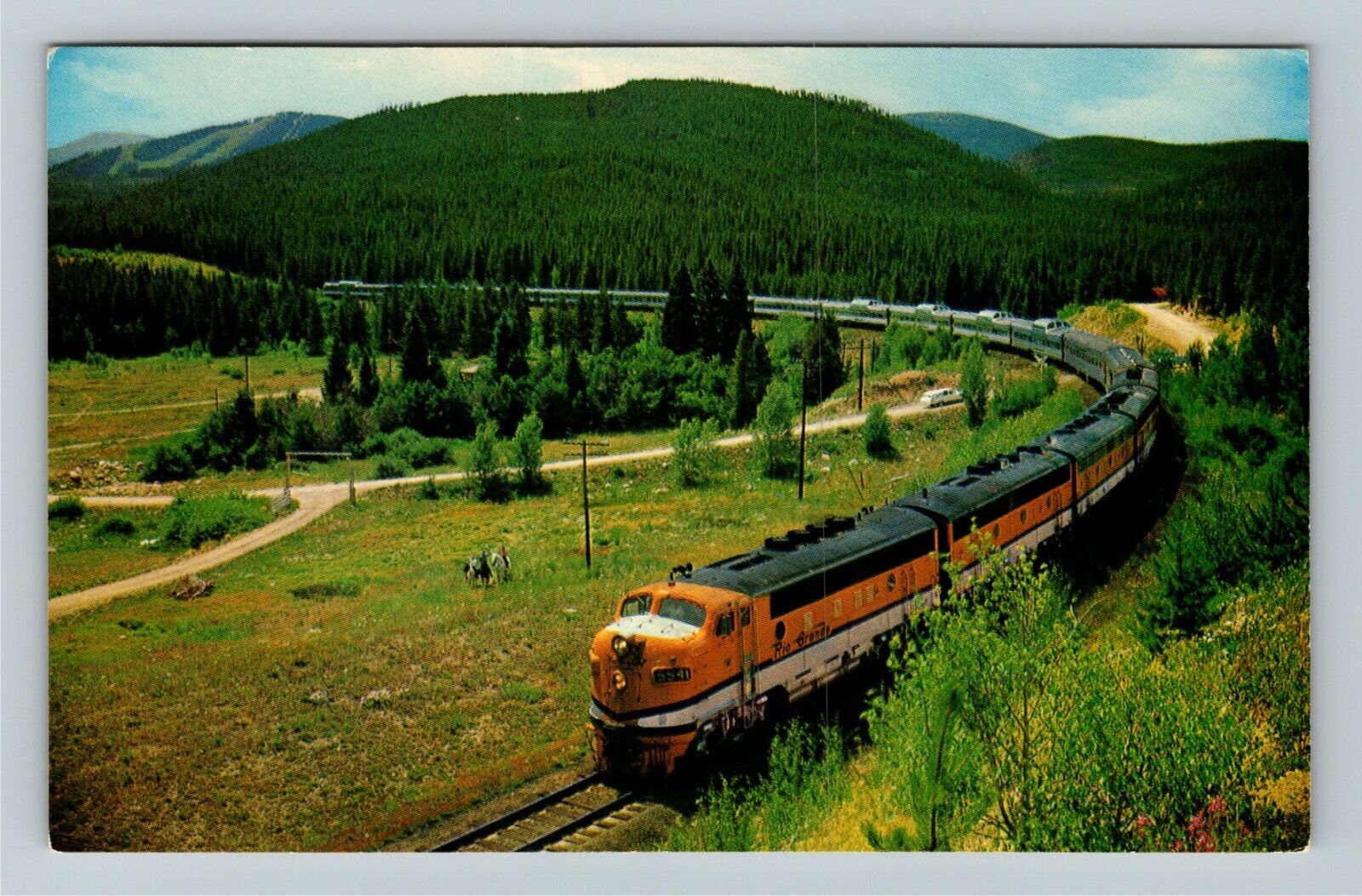 Vista Dome California Zephyr Railroad Vintage Souvenir Postcard