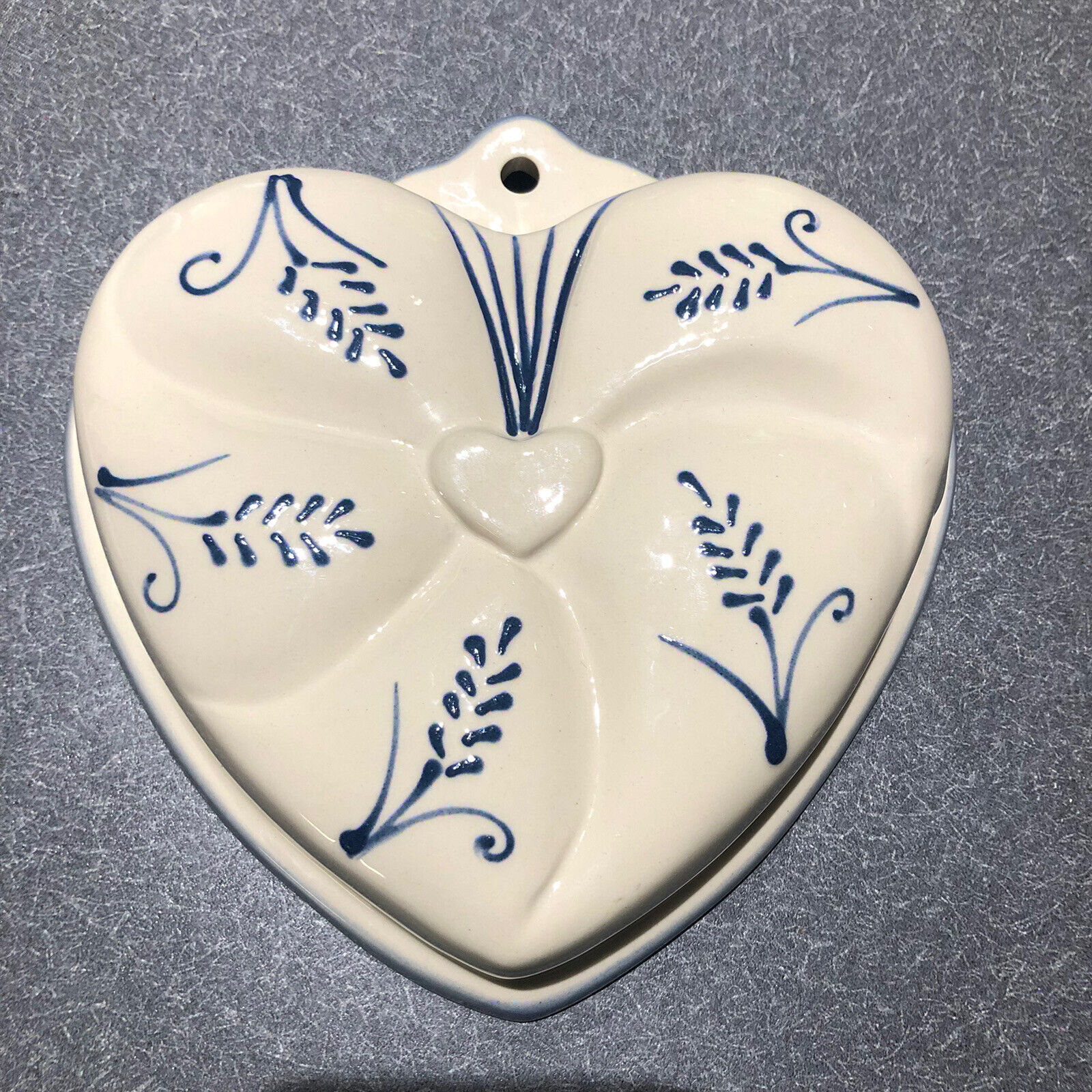 Vintage Gabriel Sweden Design Vallis Ceramic Heart Cookie Mold Wall Decor