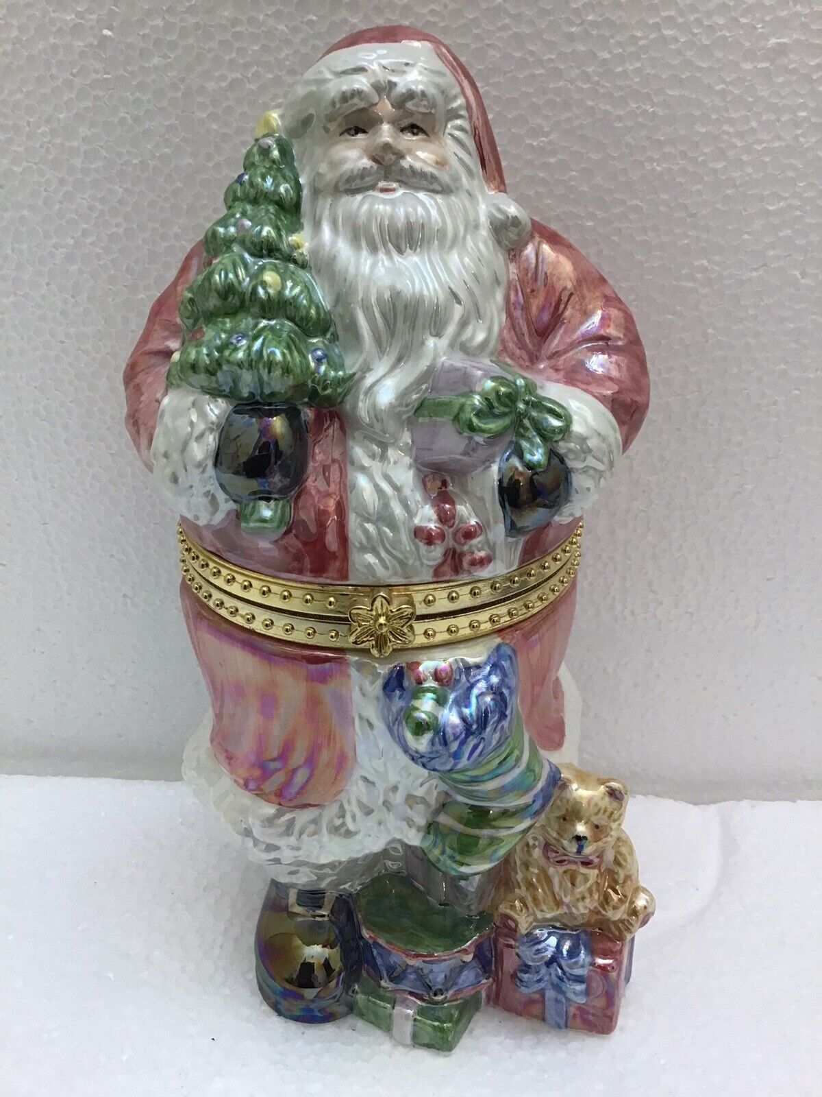 Santa Claus  Treasure Box Holiday Christmas Decorations